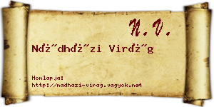 Nádházi Virág névjegykártya