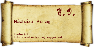 Nádházi Virág névjegykártya