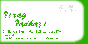 virag nadhazi business card